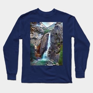 Waterfall, Yosemite National Park, California. Long Sleeve T-Shirt